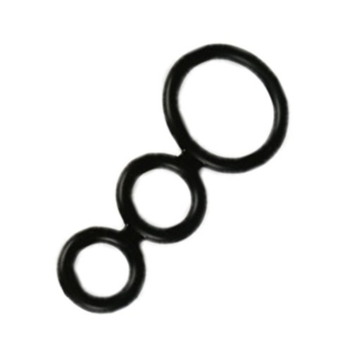 Babysbreath Männer Sex Toy Silikon Drei Penis Massager Ringe Calabash Verzögerung Cock Ring schwarz