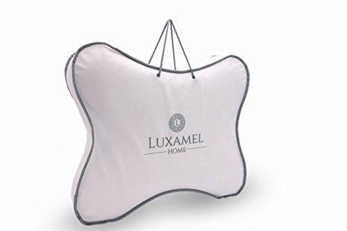 Bauchschläferkissen von Luxamel Seitenkippschläferkissen Orthopädisches &ergonomisches Kopfkissen / Viscoelastischer Schaum / Bauchschläfer sowie Seitenschläfer /allergiker-freundlich / 55x47x8/9cm - 6