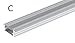 Produktbild LED Aluprofil Leiste für LED Stripes C: Unterputz klein transparent 2m ohne Endkappen
