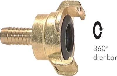 GK-Schlauchkupplung,19 (3/4")mm Schlauch, drehbar Ausführung:gekuppelt drehbar