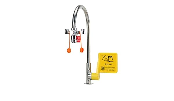 Cgoldenwall Emergency Eyewash Station Faucet Mounted Eye Washer