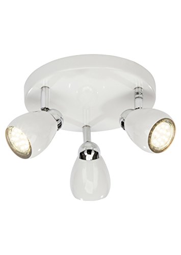 Preisvergleich Produktbild BRILLIANT MILANO LED Deckenleuchte Ø 33 cm Chrom / Weiß 3-Flammig