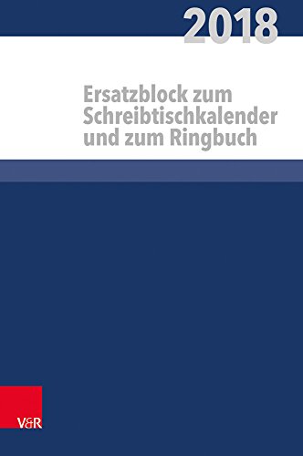 Kalender für alle im kirchlichen Dienst Ersatzblock: 2018 (Pfarrerkalender/Pfarrerinnenkalender)