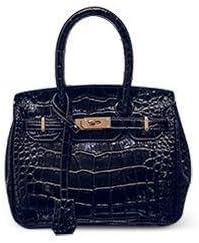 Mefly Lady'S Handbag New Crocodile Wrinkled Lady'S Handbag Fashion Pu Skin Black