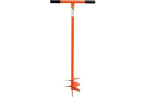 ANFI FILTER Hand Earth Drill for Setting Earth Holes, Handles with Rubber, Hand Drill for Earthworks in the Garden, Hole Spade Made of Solid Steel, Pile Drill, Garden Drill, (Diameter 200)