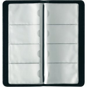 Preisvergleich Produktbild Herlitz Visitenkartenmappe 12x27,4cm 128 Karten schwarz