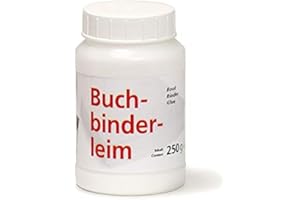 Modulor Buchbinderleim, 250 g, transparent aushärtender Kunstharz Dispersionsleim in der Kunststoff-Dose, Leim für Karton und Pappe, farblos