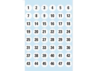 HERMA Numbers 12 mm 1 – 240 Paper White Black 5 sH. Blanc – autocollantes (Blanc, 12 mm, 12 mm, 5 feuilles)