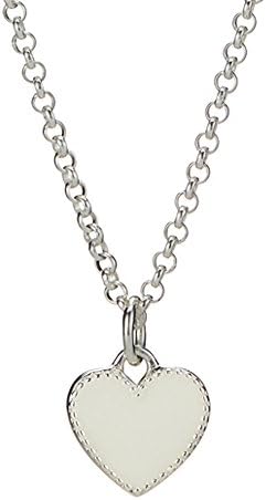 Holy Communion Sterling Silver 'Elodie' White Heart Necklace | Molly Brown London
