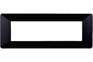 ZOREI Placca Compatibile Con Vimar Plana, Placche In Plastica, 1 Pezzo (7 Posti/Moduli,Nero)