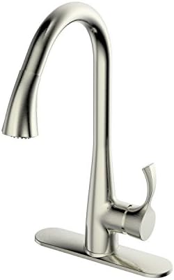 Ucore Handle Pull Down Kitchen Faucet, Brushed Nickel