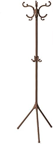 QFFL European Floorstanding Coat Rack / Bedroom Simple Hangers/ Multifunction/ Iron Art Storage Rack (2 Colors Optional) Wall hanger ( Color : Brown )