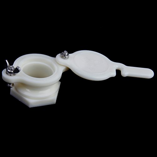 Gazechimp 38mm Funktion Honig Absperrschieber Tap Bienenzucht Imkerwerkzeug , Weiß Kunststoff - 6