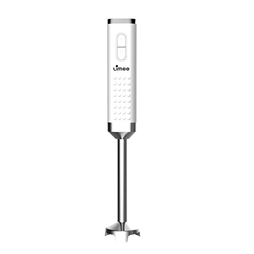 Limee Elektrischer Pürierstab, 750 W, Motor mit 2 Geschwindigkeitsstufen, zum Mixen, Zerkleinern und Pürieren – weiß - 2