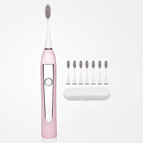 White And Clean Electric Rechargeable Toothbrush Sonic Toothbrush Waterproof Different Brushing Modes Electric Toothbrush Adult Rechargeable Waterproof White Automatic Toothbrush Vibrating Soft Hair Ultrasound,Pink