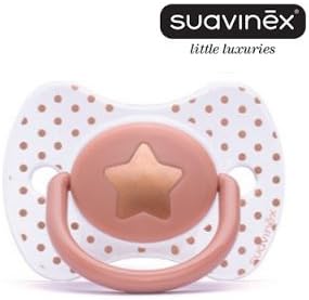 SUAVINEX "COUTURE" Nr. 302284- 1x Pacifier Soother Dummy Physiological Silicone Teat/ BEIGE (4m+)