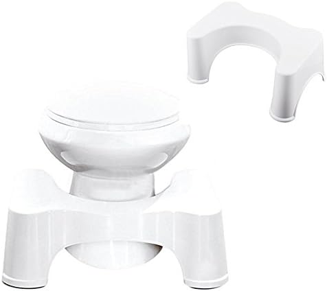 Yunsunshine Space Saver Bathroom Toilet Stool,Easier Compact Bathroom Toilet Stool, Pedicure Footrest(White) (White)