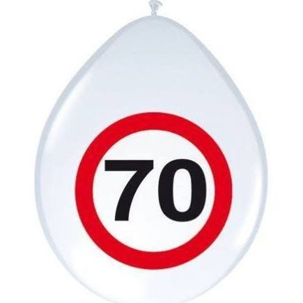 70. Geburtstag Luftballon mit Verkehrsschild 70 Ballons zum 70.Jubiläum Deko Ballons mit Jahreszahl 70 Latexballon mit Zahl 70 zur Dekoration zum 70. Geburtstag Party oder andere Anlässe 8 Stück - 2