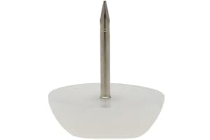 VICHOME 100 Protectores de Suelo Tacos para sillas mesas Muebles Deslizante antirruido antiarañazo fijación Permanente con púa Color Blanco diametro 18mm.