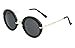Wawoo®Unisex Retro Round Polarized Sunglasses Dark Glasses Eyewear for Men and Women UV400 Protection
