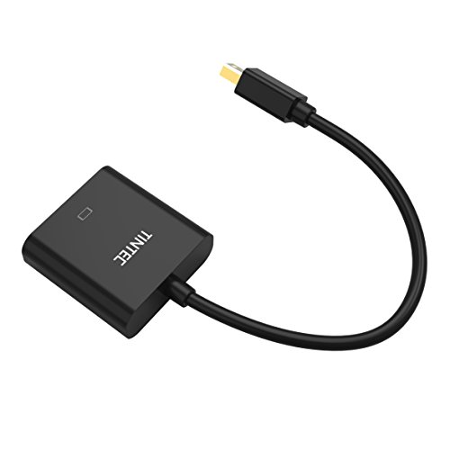 Mini DP auf VGA, Tintec Vergoldete 1080P Mini Displayport auf zu VGA Adapter Konverter Kabel Stecker Cable – Schwarz - 2