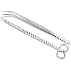 Pinzette Schere Set Gebogen 11,5 cm bis 30 cm 2-Teilig (30,0 cm)