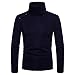 Produktbild Sannysis Herren Slim Fit Pullover Casual Solide Herbst Winter Button Choker Outwear Tops Pullover Bluse