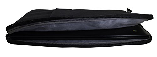 Emartbuy Universal 13 3 - 14 0 Inch Schwarz Premium Stoff Tragetasche Deckel mit Einziehbarer Griff und Rei  verschlusstasche Geeignet f  r Ausgew  hl