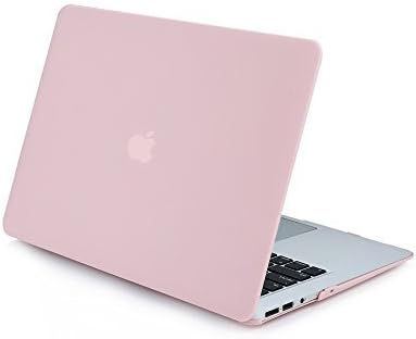 TJFEC Matte Soft Touch Rubber Coated Plastic Hard Case for Macbook Air 11 inch Model A1370 and A1465 - Rose Quartz