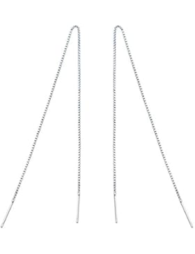 Fashmond Ohr-Draht Ohrgehänge lang - Ohrringe aus Damen 925 Sterling Silber - Valentinstag Geschenke für sie Weihnachtsgeschenk