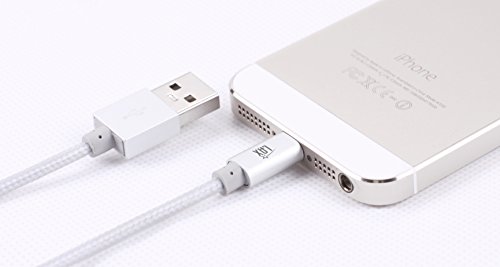 Apple Zertifiziertes Ladekabel, Apple Lightning, extra langes 3m Ladekabel, iPhone 7, 7, Plus, SE, 6s 6 Plus 5s 5c 5, iPad Pro Air 2, iPad mini 2 3 4, silber LAX Gadgets - 3