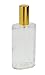 Fantasia 46196 Oval Bottle Clear Glass with Spray Pump and Cap for 100 ml Gold