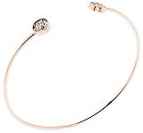 Happiness Boutique Damen Cuff Armband in Rosegold | Offener Armreif mit Schmucksteinen in Minimalist Design nickelfrei Happiness Boutique Damen Cuff Armband in Rosegold | Offener Armreif mit Schmucksteinen in Minimalist Design nickelfrei
