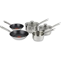 Tefal Batterie De Cuisine Poêles et Casseroles Elementary 5 pièces Inox Tous Feux Dont Induction H054S544