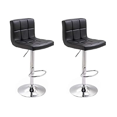 Happy Garden Lot de 2 tabourets de Bar Noir Mike