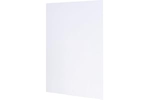 UTILIZENMALL 10 Pcs A4 Opaque Rigid Plastic Sheets - 0.5mm Thick Textured White PVC, 297x210mm for Craft, Laser Cutting, Office Signage