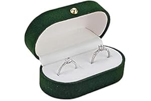 YIJOY Jewelry Box Storage Display Gift Flannel Wedding Ring Single Proposal Farewell Classic Packaging Cardboard Exquisite Suitable for Womens Anniversary Birthday White Lining 2.95 * 1.57 * 1.37in