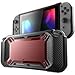 Price comparison product image Mumba case for Nintendo Switch, [Heavy Duty] Slim Rubberized [Snap on] Hard Case Cover for Nintendo Switch 2017 release (Red/Black)