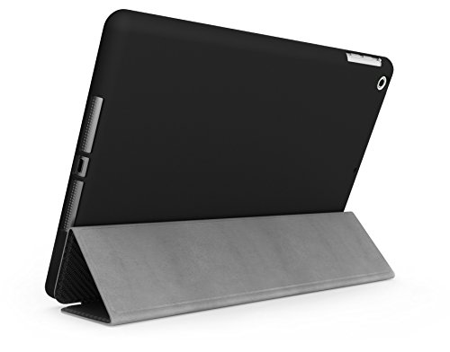Khomo iPad Mini 1, 2, 3 Hülle Schwarzes Kohlefaser Gehäuse mit doppelten Schutz ultra dünn und leicht, Smart Cover – Carbon Fiber - 5