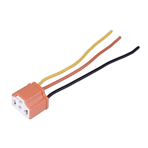 Preisvergleich Produktbild H4 Auto Lkw Weibliche Keramik Scheinwerferverlängerung Stecker Licht Lampe Glühbirne Draht Buchse Adapter 12 V Orange