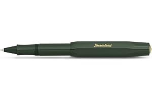 ‎KAWECO Kaweco CLASSIC SPORT Rollerball Green I Gel- / Kugelschreiber aus hochwertigem Kunststoff mit Keramikkugel I Klassischer Kuli in Grün I 13 g Tintenroller mit 0.7 mm Mine I Gelroller 13,5 cm