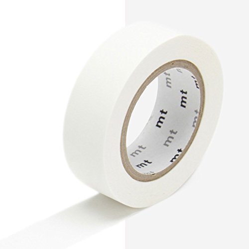 mt Washi Masking Tape Klebebandrolle matt weiß - 2