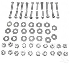 Golf Cart Stainless Steel Fender Flare / Mud Flap Hardware Kit by Parts Direct