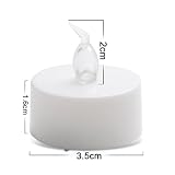 Zenoplige 24 x LED Teelicht Flameless Kerzen inkl. Batterien CR2032 , flammenlose LED Teelichter flackernd Kerzen mit Flackereffekt, Warmweiß - 2