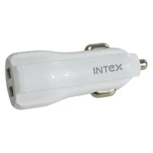 Intex Premium Dual USB Adapter Car Charger in 501 DUCC for Lenovo A7000 Turbo