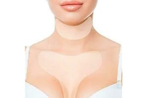 BRAVECOW 2 Pieces Reusable Chest Neck Pad Anti Wrinkle Chest Pads Transparent Silicone Anti Aging Decollete Pad Smoothing Skin (Chest Pad)