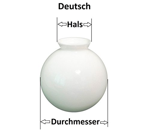 20cm Durchmesser Weiß -Glas-Kugel Lampenschirme mit Schräg Hals. Umfang: 63cm, Hals: 10.3cm Durchmesser. - 4