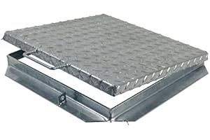 MAGGINI CHIUSINO ZINCATO PER CISTERNA CON CERNIERA E TELAIO (CM 50X50)