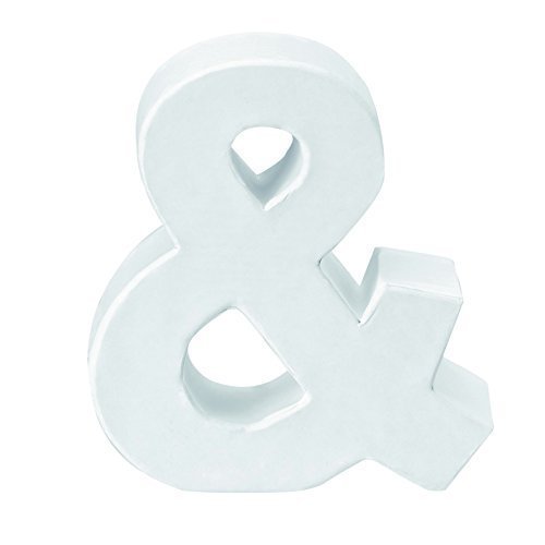 Papp-Buchstabe & weiss 10 x 3,5cm
