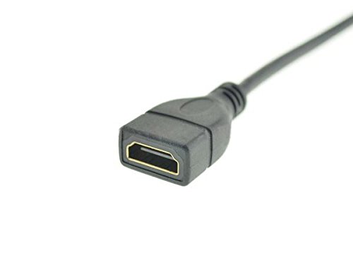 System-S Winkelstecker Micro-HDMI male auf Standard HDMI female Kabel Adapter 90 grad gewinkelt - 2